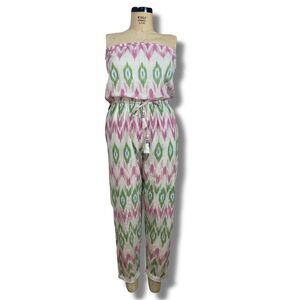 Calypso St Barth Women’s Size Small Garudi Jumpsuit Coconut Ikat Pattern NWT